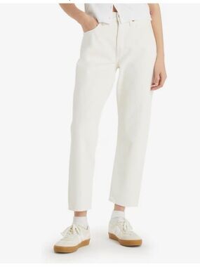 Levi’s 501 Women's High-Rise Straight-Leg Jeans - Ecru
